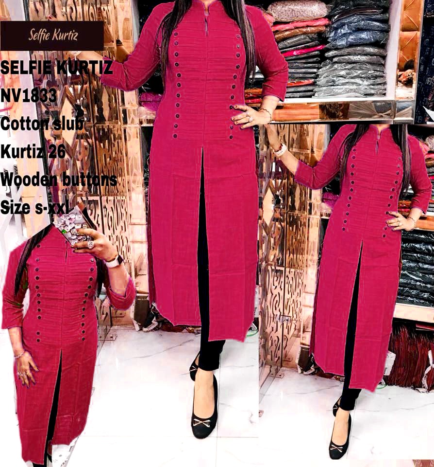 11419 Selfie Kurtis Heavy Embroidery work Side Slit Kurti MANUFACTURER -  Reewaz International | Wholesaler & Exporter of indian ethnic wear catalogs.